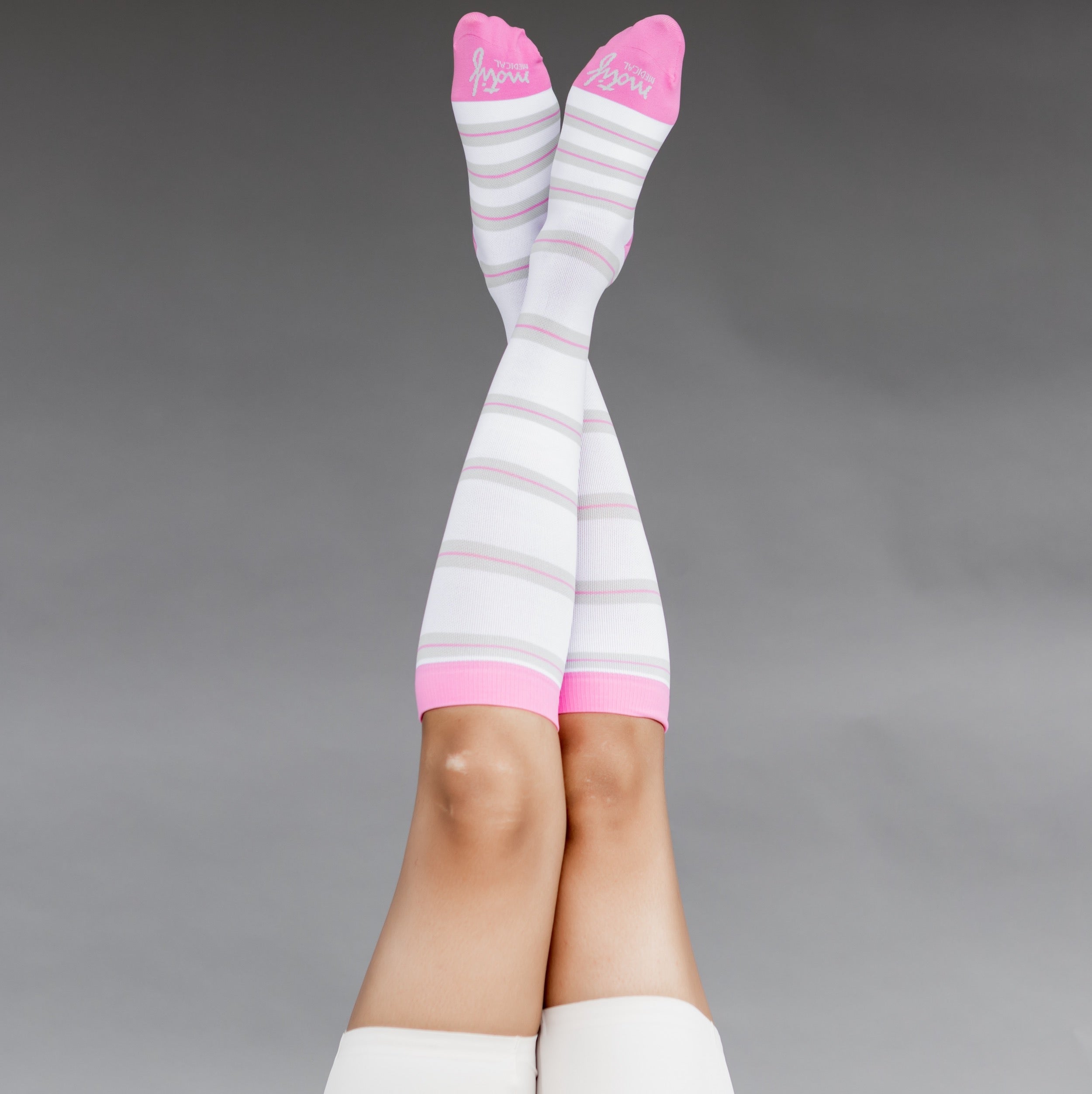 Compression Socks - Pink Stripes – DermaMed Solutions