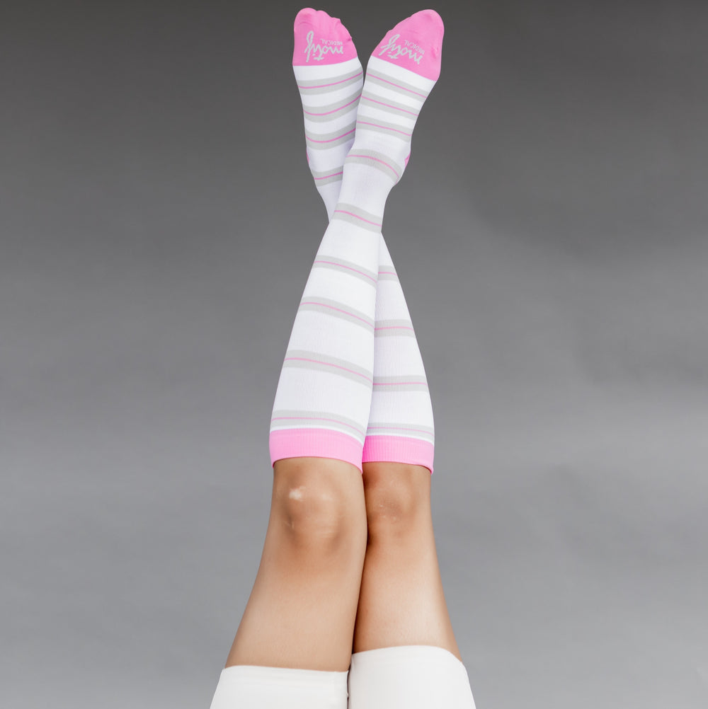 Compression Socks - Pink Stripes